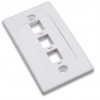 TAPA DE PARED FACEPLATE PLACA 3 PUERTOS BLANCO Imagen