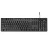 TECLADO ALAMBRICO USB 5FT QWERT 108 TECLAS  PLUG AND PLAY  NEGRO Imagen