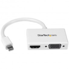 ADAPTADOR CONVERTIDOR MINI DISPLAYPORT A HDMI O VGA BLANCO . grande