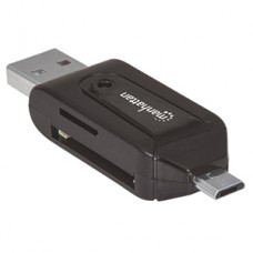 ADAPTADOR OTG MICRO USB A USB 2.0 CON LECTOR TARJETAS 24 EN 1 grande