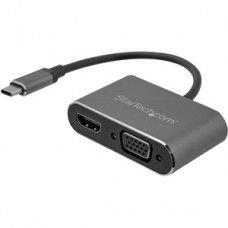 ADAPTADOR USB-C A VGA Y HDMI 2EN1 4K 30HZ GRIS ESPACIAL grande