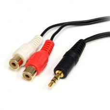 CABLE 1.8M AUDIO ESTEREO MINI JACK 3.5MM MACHO A RCA HEMBRA   . grande