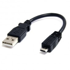 CABLE 15CM ADAPTADOR CARGADOR MICROUSB B MACHO A USB A MACHO  . grande