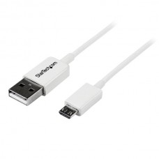 CABLE 1M MICRO USB B A USB A ADAPTADOR BLANCO TELEFONO       . grande