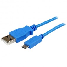 CABLE 1M MICRO USB B A USB A DELGADO AZUL PARA SMARTPHONE grande