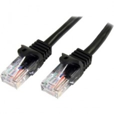 CABLE 1M NEGRO RED 100MBPS CAT5E ETHERNET RJ45 SNAGLESS grande