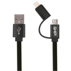 CABLE 2 EN 1 MICRO USB/LIGHTNIN G GHIA 1.0 MTS USB 2.1 CARGA Y TRAN grande