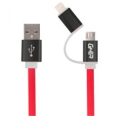 CABLE 2 EN 1 MICRO USB/LIGHTNIN G GHIA 1.0 MTS USB 2.1 CARGA Y TRAN grande