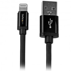 CABLE 2M LIGHTNING APPLE IPOD IPAD IPHONE 5 A USB 2.0 NEGRO grande