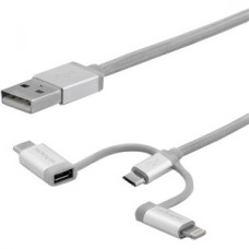 CABLE 2M USB MULTI CARGA USB C LIGHTNING MICRO USB USB TIPO C grande