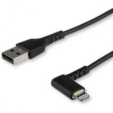 CABLE ACODADO USB A LIGHTNING PARA IPHONE DE 1M - MFI - NEGRO grande