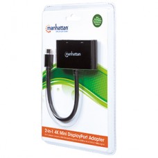 CABLE ADAPTADOR CONVERTIDOR MINI DISPLAYPORT A HDMI VGA 2-1 4K grande