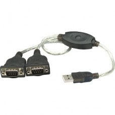 CABLE ADAPTADOR CONVERTIDOR USB A 2 PUERTOS SERIAL DB9 RS232 grande