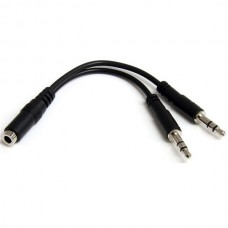 CABLE ADAPTADOR DIVISOR AUDIFONOS HEMBRA A MACHO        . grande