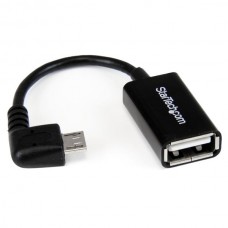 CABLE ADAPTADOR MICROUSB A USB OTG 12CM ACODADO MACHO HEMBRA   . grande