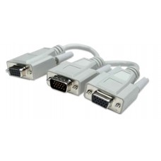 CABLE ADAPTADOR VGA A 2 VGA MACHO-HEMBRA SPLITTER KVM MONITOR grande