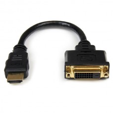 CABLE ADAPTADOR VIDEO 20CM HDMI MACHO A DVI-D HEMBRA       . grande