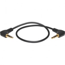 CABLE AUDIO ESTEREO MINI 3.5MM DOS CONECTORES EN ANGULO M/M 30..CM grande