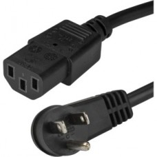 CABLE DE 0.9M DE ALIMENTACION ACODADO NEMA 5-15P A C13 DE PC grande