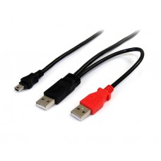 CABLE DE 30CM USB EN Y PARA DISCOS EXTERNOS 2X USBA A 1X MIN.B grande