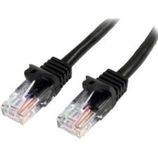 CABLE DE RED 0.5M NEGRO CAT5E ETHERNET SIN ENGANCHE grande