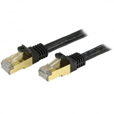 CABLE DE RED ETHERNET CAT6A BLINDADO STP DE 0.3M NEGRO      . grande