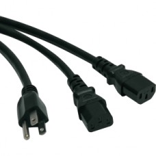 CABLE DIVISOR DE CORRIENTE PC EN Y NEMA5-15P 2X C13  1.83M    . grande