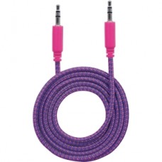 CABLE ESTEREO A IPOD M-M 1.0M TEXTIL MORADO/ROSA. grande