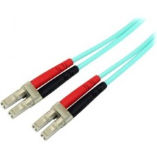 CABLE FIBRA PATCH 10GB LC A LC MULTIMOD 50/125 DUPLEX 1M AQUA grande