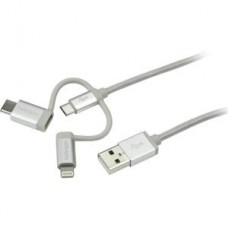 CABLE TRENZADO DE 1M USB A USB C MICRO USB LIGHTNING CARGADOR grande