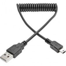 CABLE USB 2.0 A/MINI-B DE ALTA VELOCIDAD ESPIRAL M/M 1.83M grande