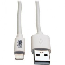 CABLE USB DE SINC/CARGA C/ CONECTOR LIGHTNING BLANCO  3.05M. grande