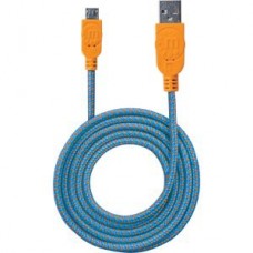 CABLE USB V2.0 A-MICRO B 1.0M AZUL/NARANJ grande