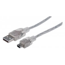 CABLE USB V2.0 A-MINI B 1.8M PLATA                           . grande