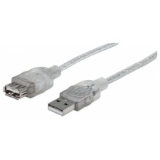 CABLE USB V2.0 EXT. 3.0M PLATA . grande