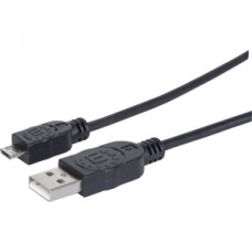 CABLE USB V2 A-MICRO B  BLISTER PVC 0.5M NEGRO. grande