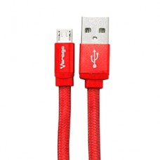 CABLE USB VORAGO CAB-113 ROJO USB 2 A MICRO USB 1METROS BOLSA grande