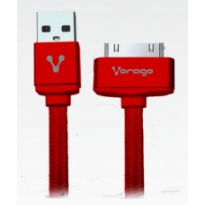 CABLE VORAGO CAB-118 USB-APPLE DOCK 1 METRO ROJO BOLSA grande