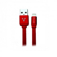 CABLE VORAGO CAB-119 ROJO USB-A PPLE LIGHTNING 1 METRO ROJO BOLSA grande