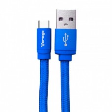 CABLE VORAGO CAB-123 USB-TIPO C 1 METRO CARGA RAPIDA AZUL grande