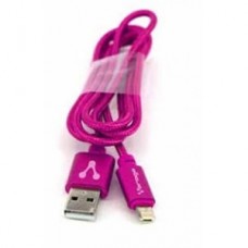 CABLE VORAGO CAB-209 DUAL MICR O USB/LIGHTNING ROSA 1M BOLSA grande