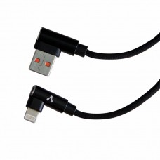 CABLE VORAGO CAB-306 USB A LIGHTNING 2.4A 90 GRADOS NEGRO grande