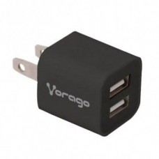 CARGADOR PARA PARED VORAGO AU 106 NEGRO CON 2 PUERTOS USB BLISTER grande