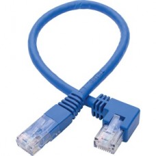 CBLE PTCH CAT6 UTP RJ45 ÁNGULO IZQUIERDA 30.5 CM M/M MOLDEADO AZUL grande