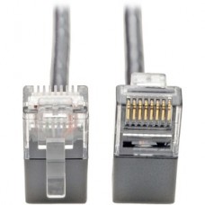 CBLE PTCH CAT6 UTP RJ45 ÁNGULO RECTO 30.5CM SNGLSS MLD DLGDO GRIS grande