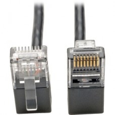 CBLE PTCH CAT6 UTP RJ45 ÁNGULO RECTO 30.5CM SNGLSS MLD DLGDO NEGRO grande