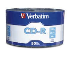 CD-R 52X 700MB 80MIN GRABABLE 50 PZAS PACK CELOFAN VERBATIM grande