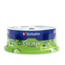 CD-RW 12X 700MB 80MIN REGRABABL 25 PZAS CAMPANA VERBATIM grande