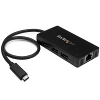 CONCENTRADOR USB 3.0 3 PUERTOS USB-C Y RED ETHERNET GIGABIT    .