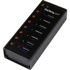 CONCENTRADOR USB 3.0 7 PUERTOS HUB CAJA METALICA DE PARED      . grande